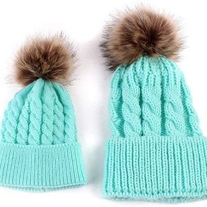 2PCS Parent-Child Hat Warmer Beanie